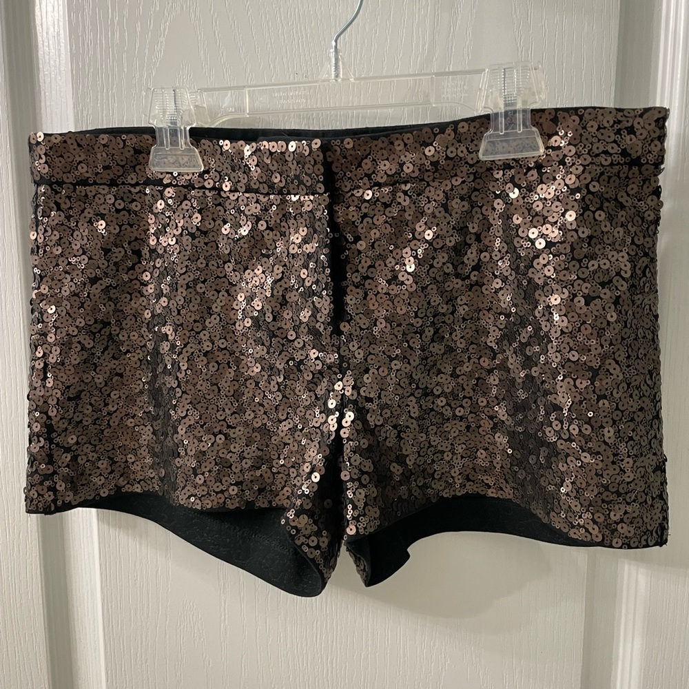 Bronze sequin Express shorts. Size 4.